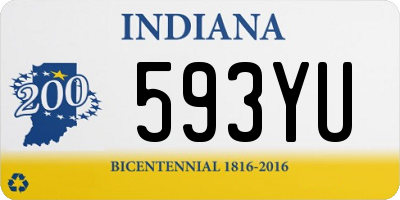 IN license plate 593YU