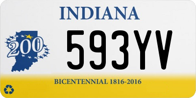 IN license plate 593YV