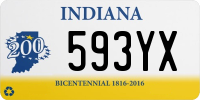 IN license plate 593YX