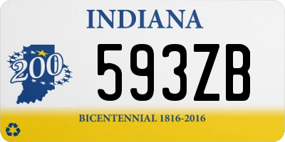 IN license plate 593ZB