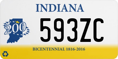 IN license plate 593ZC