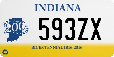 IN license plate 593ZX