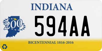 IN license plate 594AA