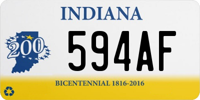 IN license plate 594AF