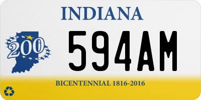 IN license plate 594AM