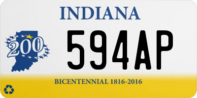 IN license plate 594AP