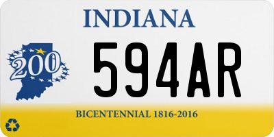 IN license plate 594AR