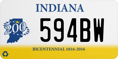 IN license plate 594BW