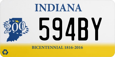 IN license plate 594BY