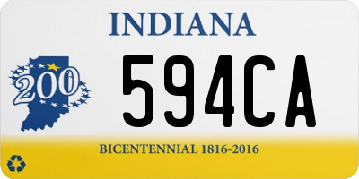 IN license plate 594CA