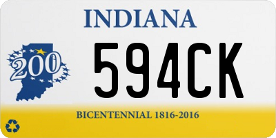 IN license plate 594CK