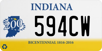 IN license plate 594CW