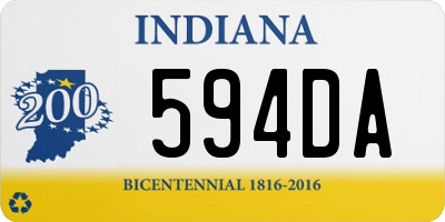 IN license plate 594DA