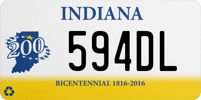 IN license plate 594DL