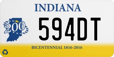 IN license plate 594DT