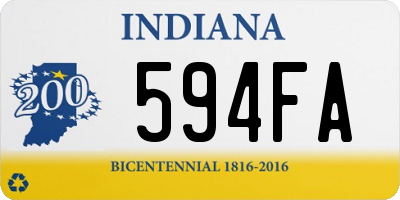 IN license plate 594FA