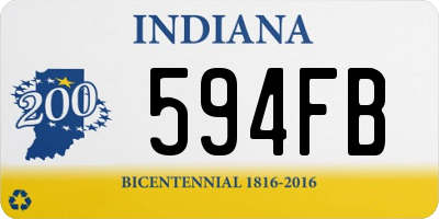 IN license plate 594FB