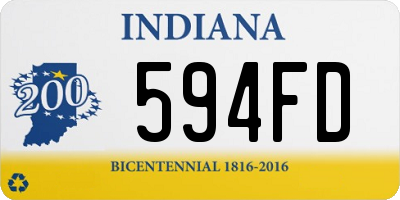 IN license plate 594FD