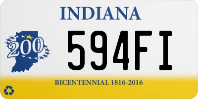 IN license plate 594FI