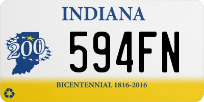 IN license plate 594FN