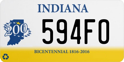 IN license plate 594FO