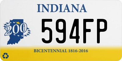 IN license plate 594FP