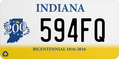 IN license plate 594FQ