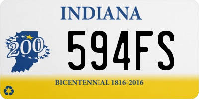 IN license plate 594FS