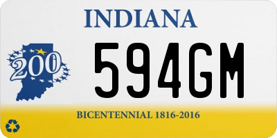 IN license plate 594GM