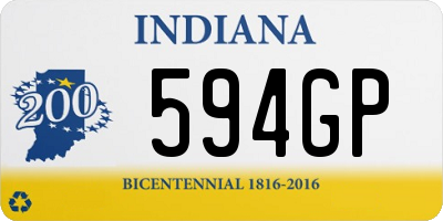 IN license plate 594GP