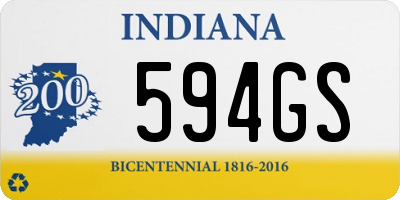 IN license plate 594GS