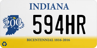 IN license plate 594HR