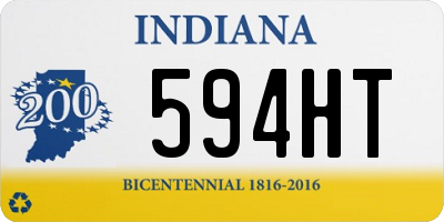 IN license plate 594HT