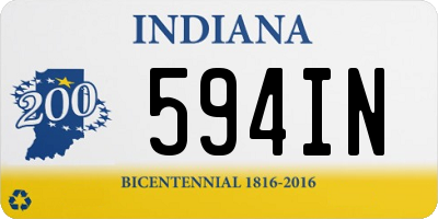 IN license plate 594IN