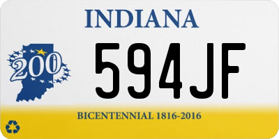 IN license plate 594JF