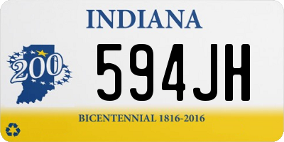 IN license plate 594JH