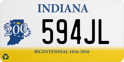 IN license plate 594JL