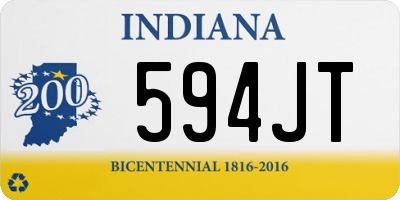 IN license plate 594JT