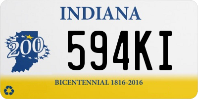 IN license plate 594KI