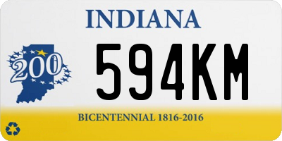 IN license plate 594KM