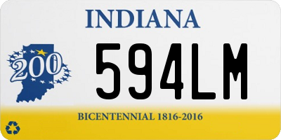 IN license plate 594LM