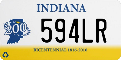 IN license plate 594LR