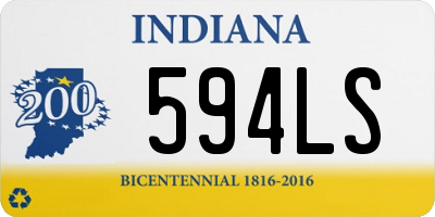 IN license plate 594LS