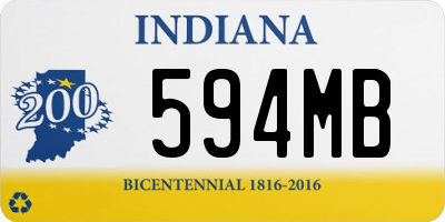 IN license plate 594MB