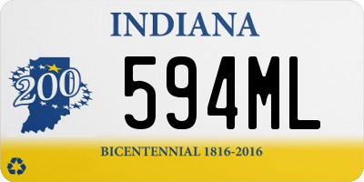 IN license plate 594ML