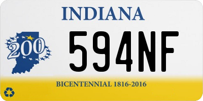 IN license plate 594NF