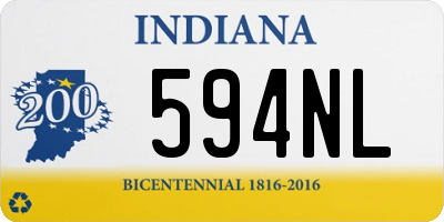 IN license plate 594NL