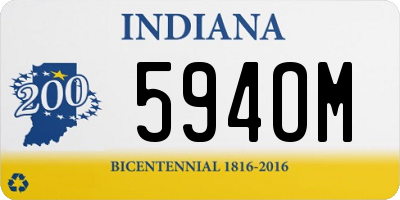 IN license plate 594OM