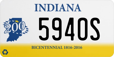 IN license plate 594OS