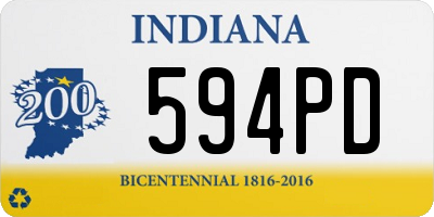 IN license plate 594PD